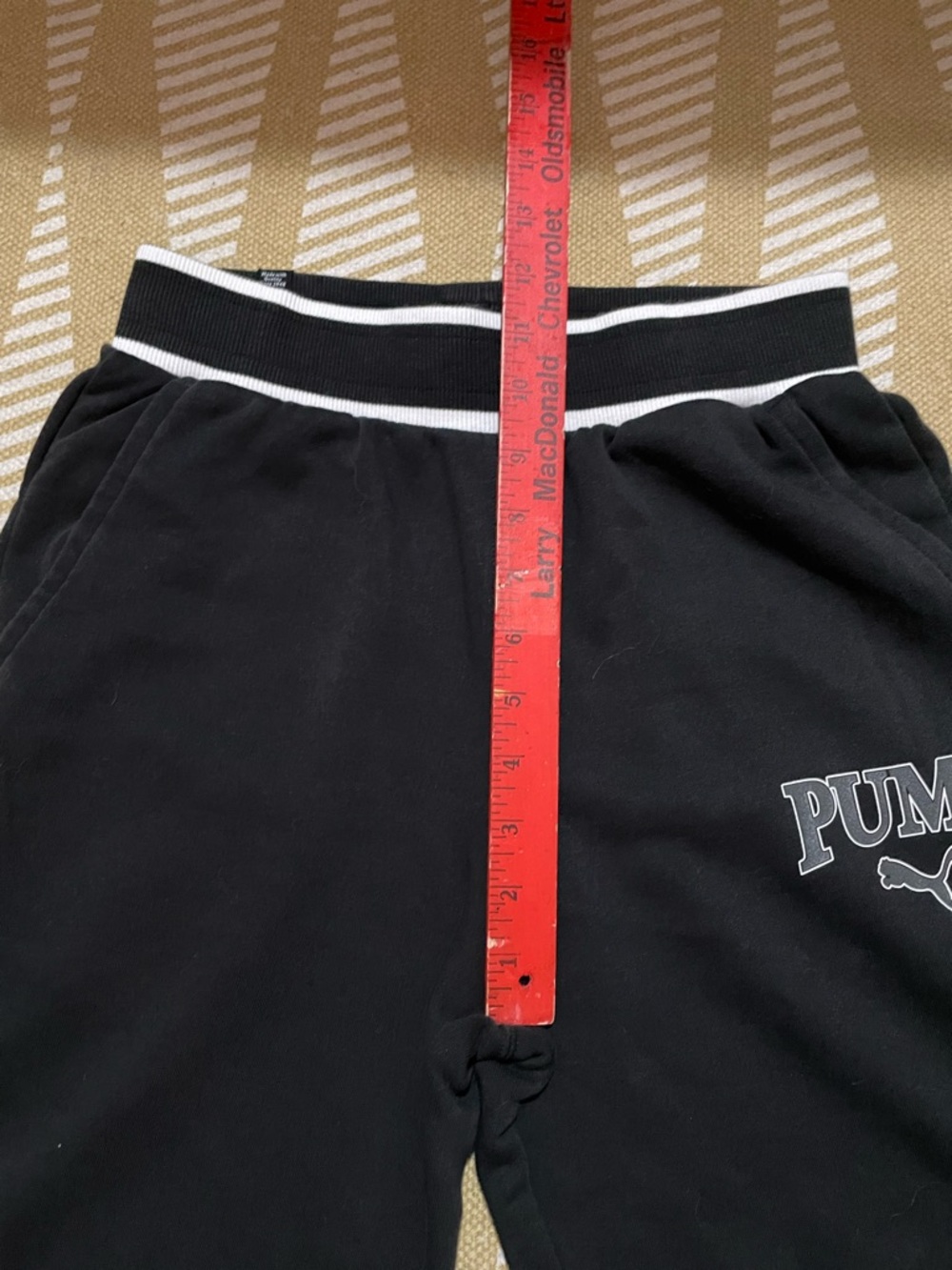 Puma Black Athletic Shorts with Contrast Stripe Waistband – Small EUC - Picture 11 of 14